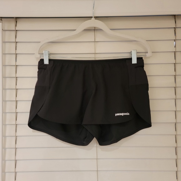 Patogonia Strider Shorts 3” Womens Small Black Ultralight Pocket Run NWT NEW $79 - Picture 2 of 7